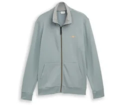 Tom Tailor Sweatjacke mit Stehkragen, Grey Mint