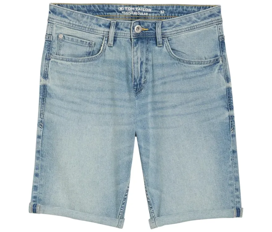 Tom Tailor TTJOSH REGULAR SLIM Jeans Shorts, light stone blue denim