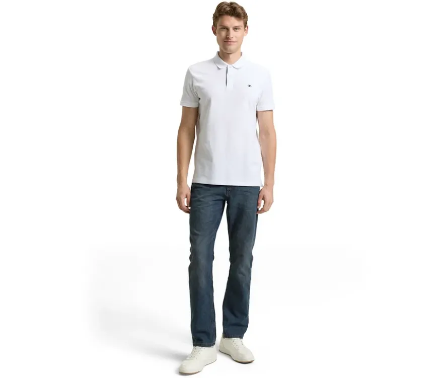 Tom Tailor TT MARVIN STRAIGHT Jeans mit Stretch, Mid Stone Blue Grey Denim