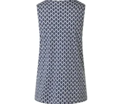 Top mit Falten-Detail, Minimal-Alloverprint