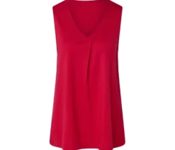 Top mit Falten-Detail, rot