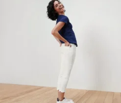 7/8-Treggings mit Lochstickerei
