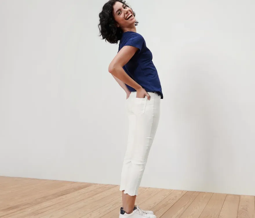 7/8-Treggings mit Lochstickerei