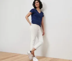 7/8-Treggings mit Lochstickerei