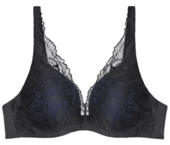 Triumph Body Makeup Illusion Lace Bügel-BH, Black denim