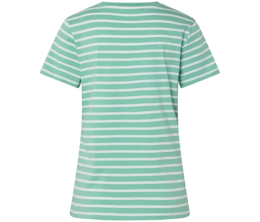 T-Shirt, mint-weiß gestreift