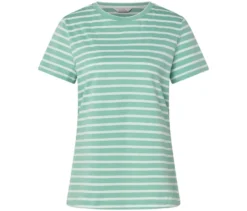 T-Shirt, mint-weiß gestreift