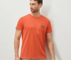 T-Shirt mit Print, orange