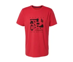 T-Shirt mit Print, rot