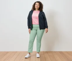 T-Shirt, rosa-weiß gestreift