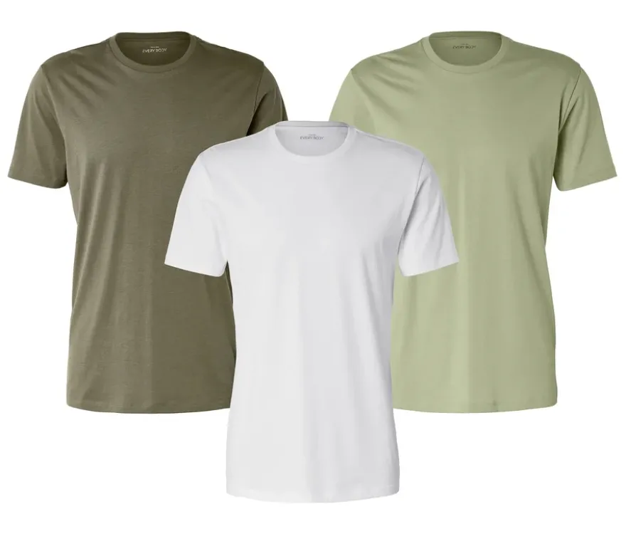 3 T-Shirts mit Rundhalsausschnitt
