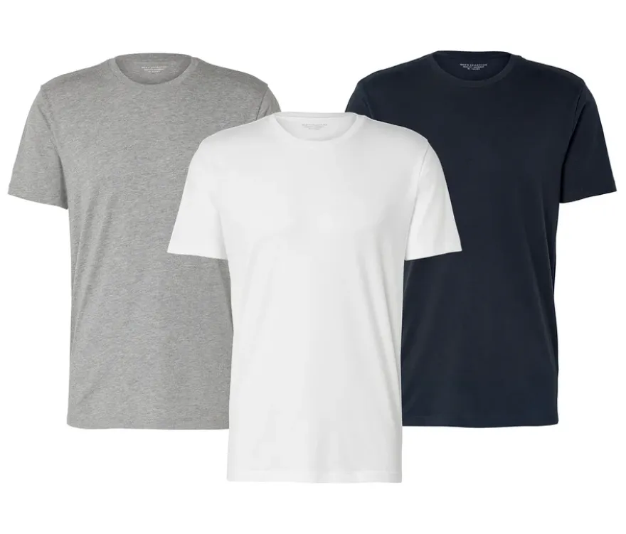 3 T-Shirts mit Rundhalsausschnitt