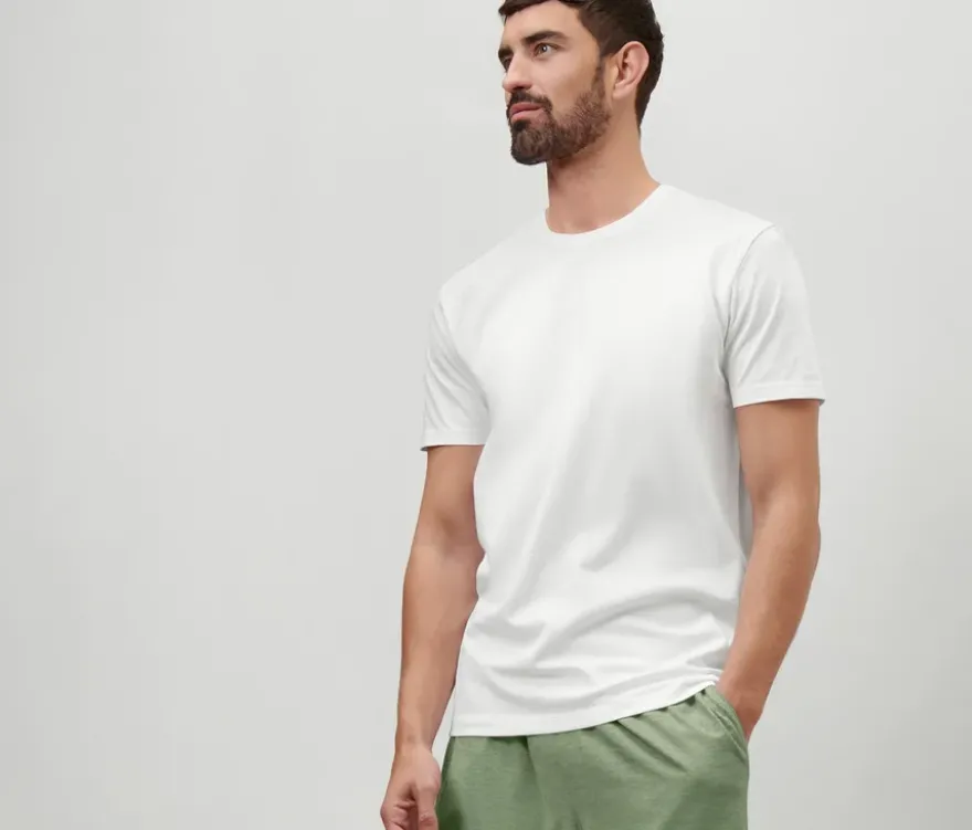 2 T-Shirts mit Rundhalsausschnitt, weiß