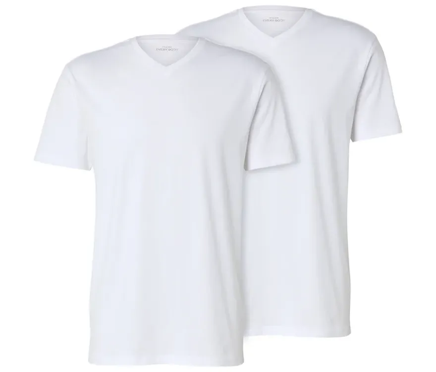 2 T-Shirts mit V-Ausschnitt