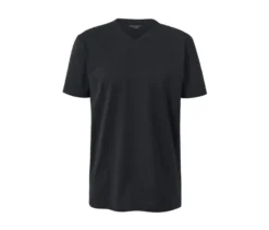 2 T-Shirts mit V-Ausschnitt, schwarz