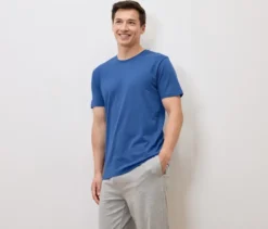 2 T-Shirts, navy, blau
