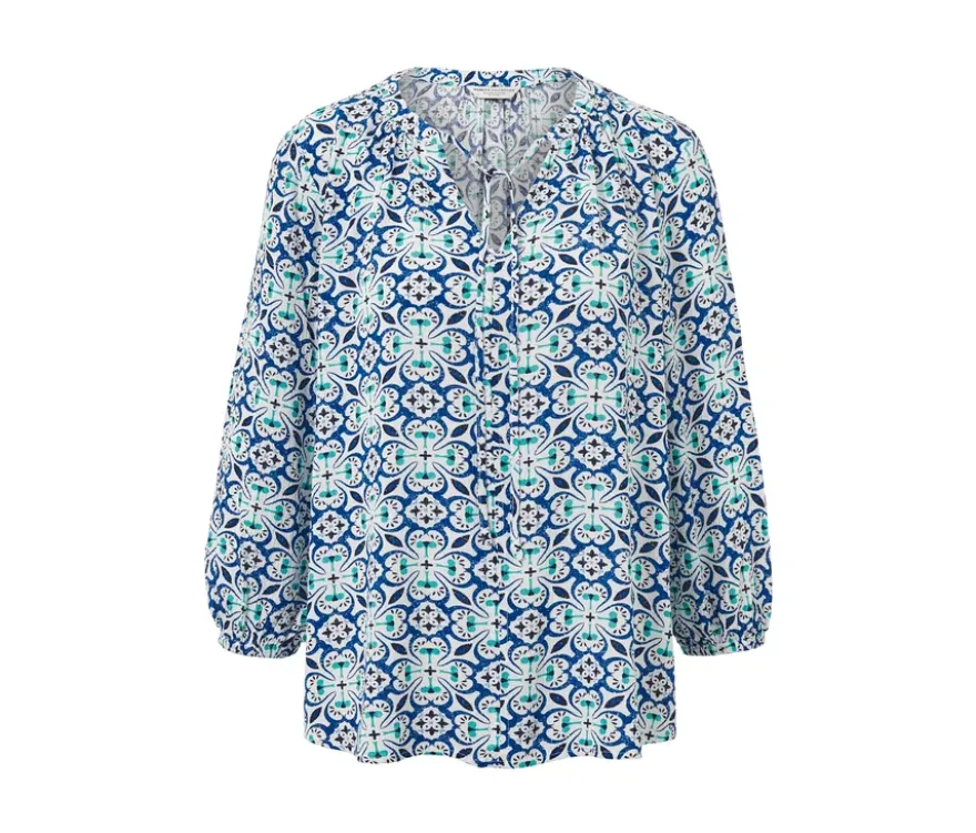 Tunika-Bluse mit Alloverprint