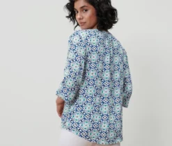 Tunika-Bluse mit Alloverprint