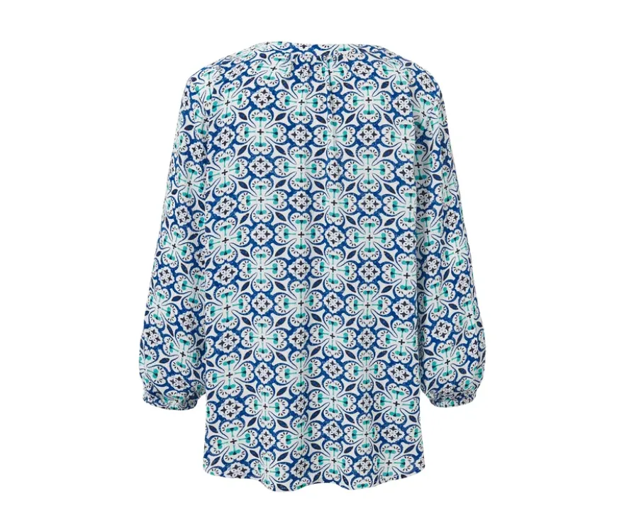 Tunika-Bluse mit Alloverprint