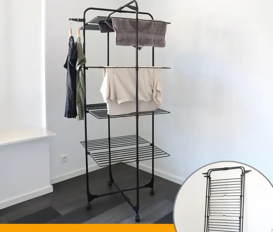 Turmwäschetrockner »Paris«, 4-stufig, schwarz