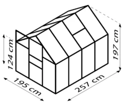 Vitavia Einsteiger-Gewächshaus inkl. Fundamentrahmen, 5m²