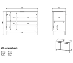 Waschbeckenunterschrank »Laurino«, taupegrün