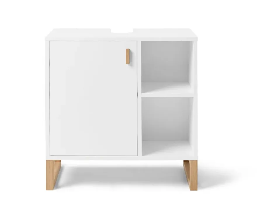 Waschbeckenunterschrank mit Tür und Seitenfach