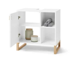Waschbeckenunterschrank mit Tür und Seitenfach
