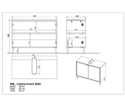 Waschbeckenunterschrank »Namsos 5000«