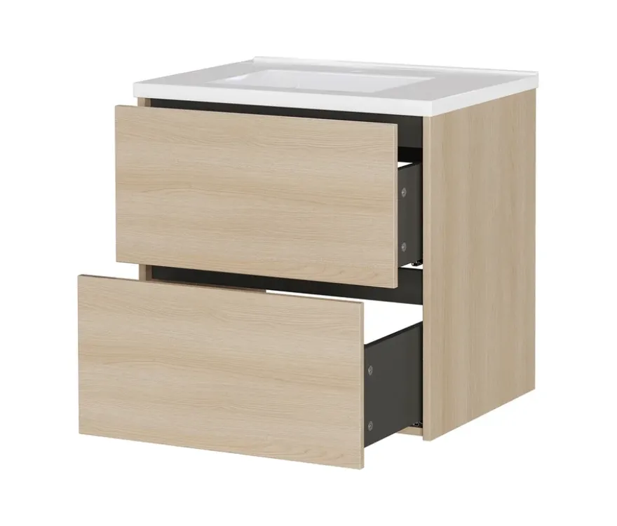 Waschtisch »Bodera« inkl Becken, Eichenoptik, 61 cm