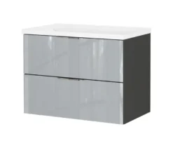 Waschtisch »Celano« inkl. Becken, graphit-silbergrau, 81 cm