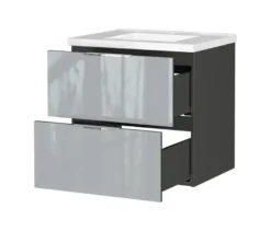 Waschtisch »Celano« inkl. Becken, graphit-silbergrau, 61 cm