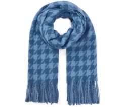 Webschal mit Hahnentritt-Jacquard