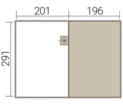 Weka Designhaus mit Schlafboden »M445A«, 44 cm Wandstärke