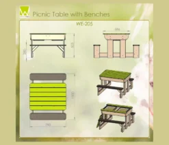 Wendi Picknick- und Matschtisch mit Bänken