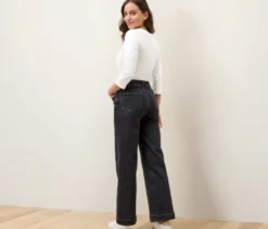Wide Leg Jeans – Fit »Viki«, black washed