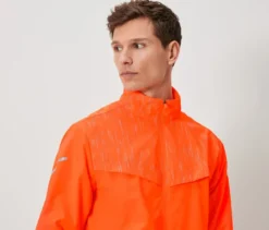 Windprotection-Laufjacke, neonorange
