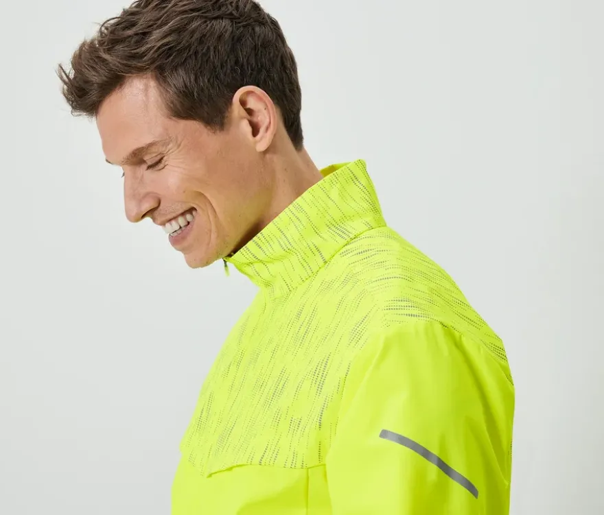 Windprotection-Laufjacke, neongelb