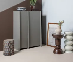 WOOOD Beistelltisch »Axu«, Keramik, grau-blau