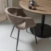 WOOOD Esszimmerstuhl »Yossi« mit Metallfuß, 2er-Set, schwarz-braun