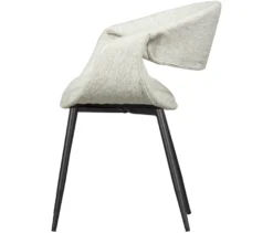 WOOOD Esszimmerstuhl »Yossi« mit Metallfuß, 2er-Set, schwarz-naturfarben