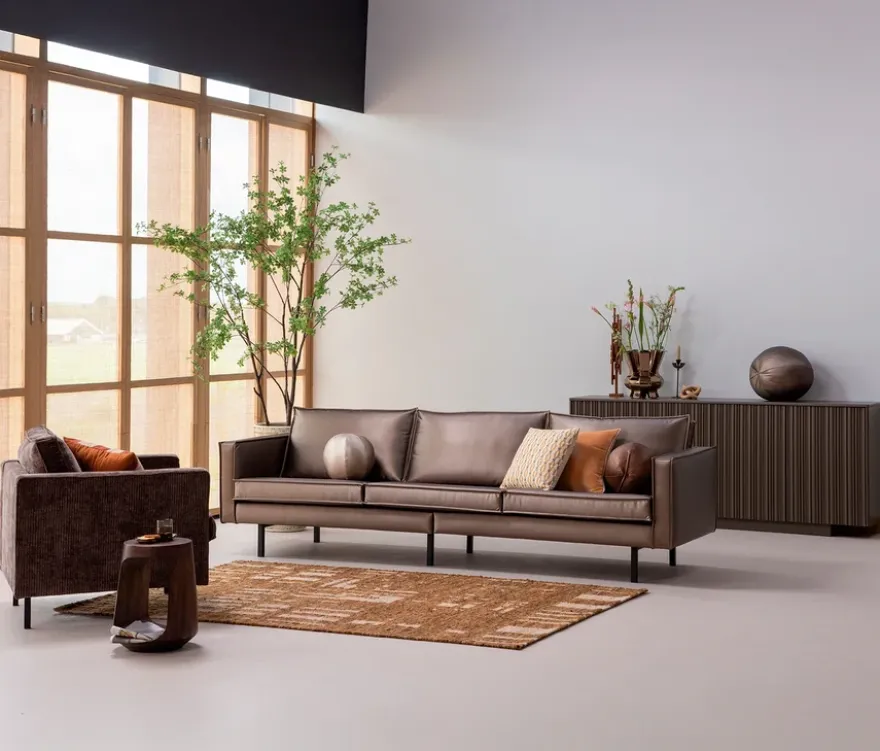 WOOOD Handgewobener Teppich »Ian«, 170 x 240 cm, braun