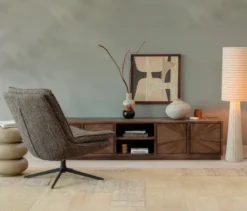 WOOOD Handgewobener Teppich »Noven«, 170 x 240 cm, sand