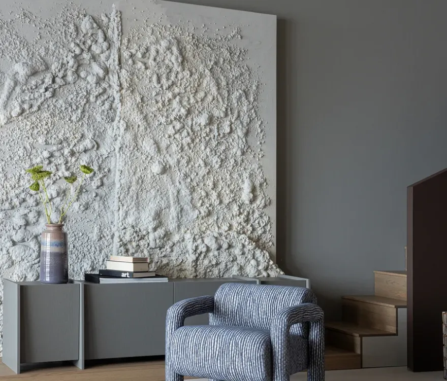 WOOOD Sessel »Lenny«, grau-blau