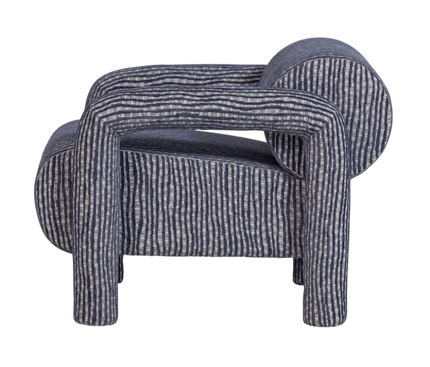 WOOOD Sessel »Lenny«, grau-blau