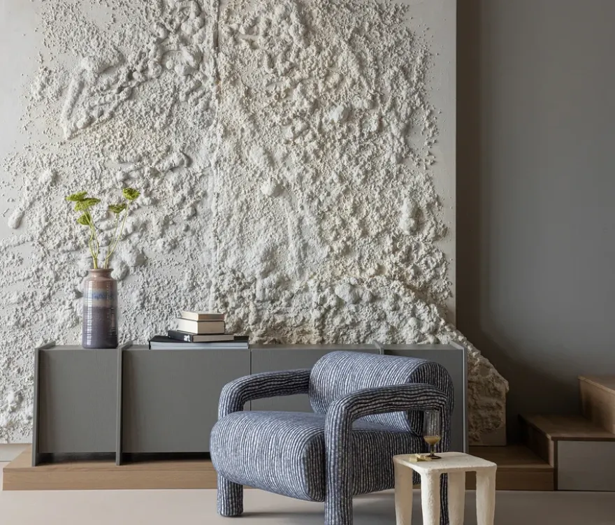 WOOOD Sessel »Lenny«, grau-blau
