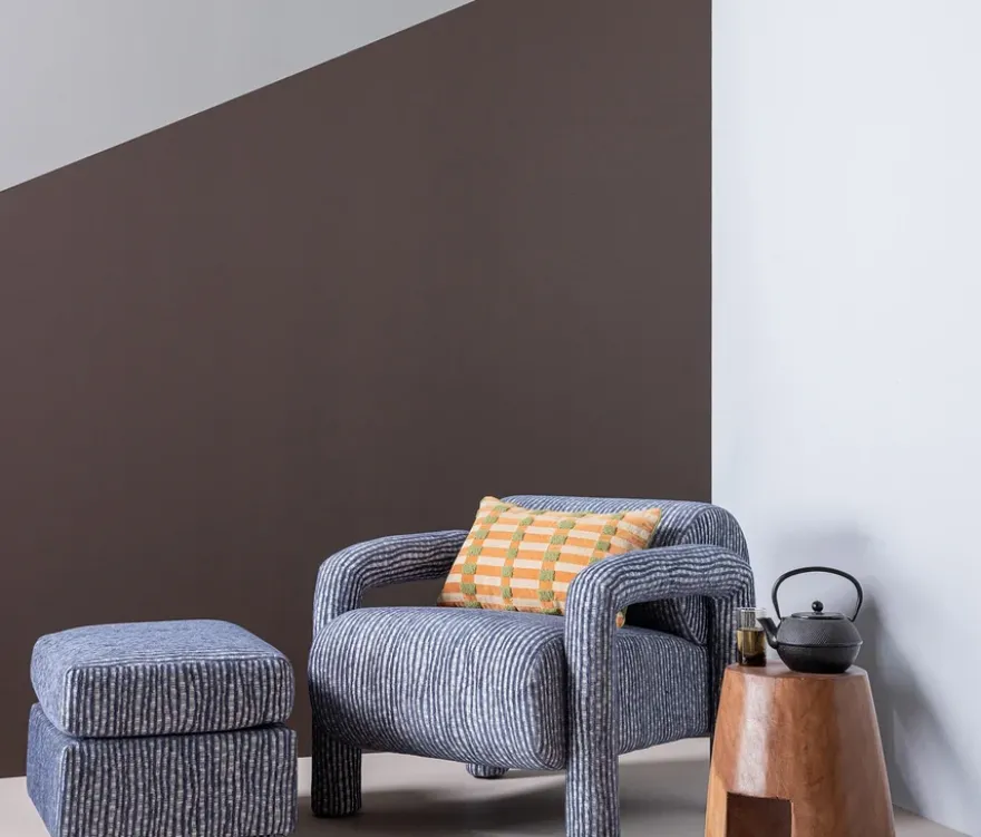 WOOOD Sessel »Lenny«, grau-blau