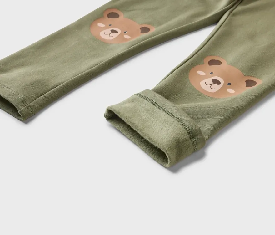 2 wärmende Kinder-Leggings mit angerauter Innenseite