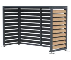 Wärmepumpenabdeckung, ca. 140 cm, Holzoptik