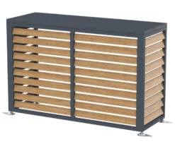 Wärmepumpenabdeckung, ca. 140 cm, Holzoptik